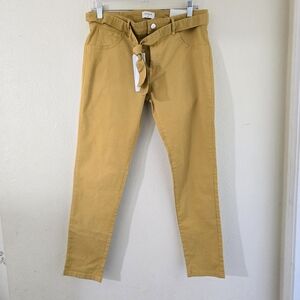 New Stop belted mustard color jeans 9